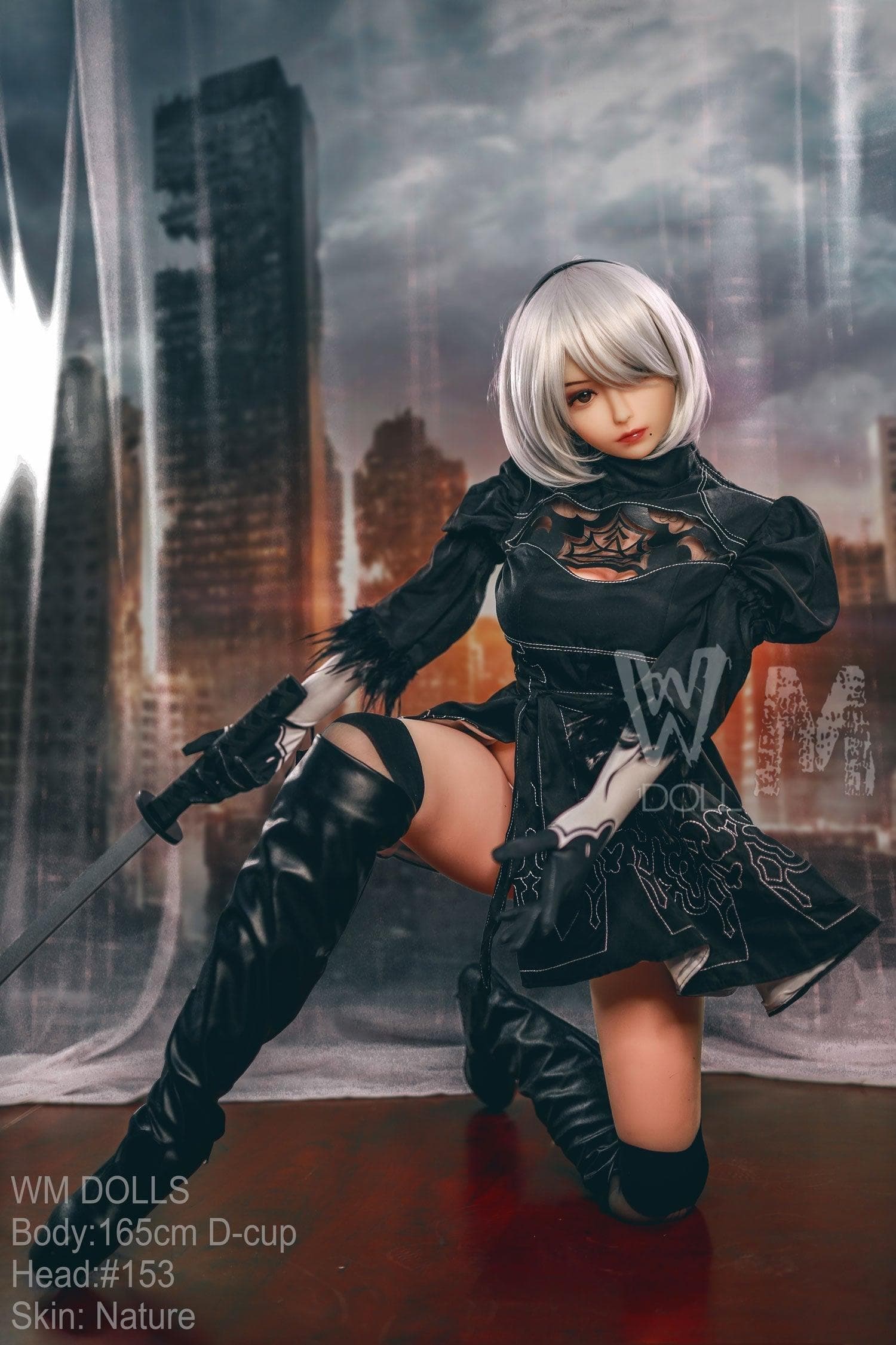 Poupée sexuelle cosplay WM 2B Anime 1,65 m (1,65 m) Bonnet D - Test de Fight Angel